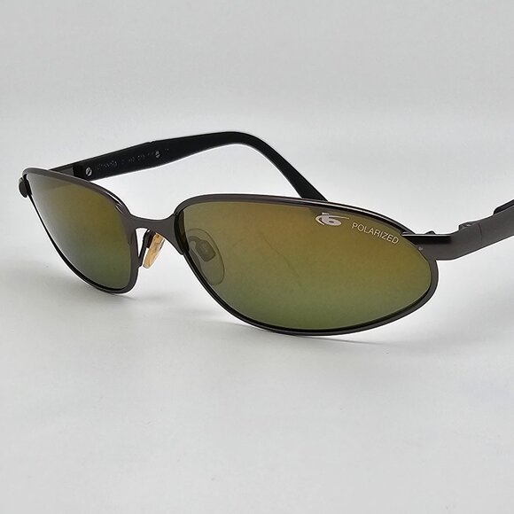 Bolle Nitronia 3 912 Matte Silver Frame Polarized Cactus Gold Lens Sunglasses - Picture 1 of 14